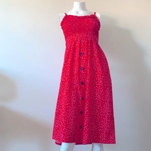 Red and White Polk Dot Sundress